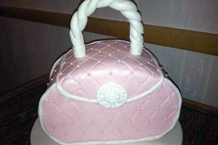 Handbag Cake, White and Pink